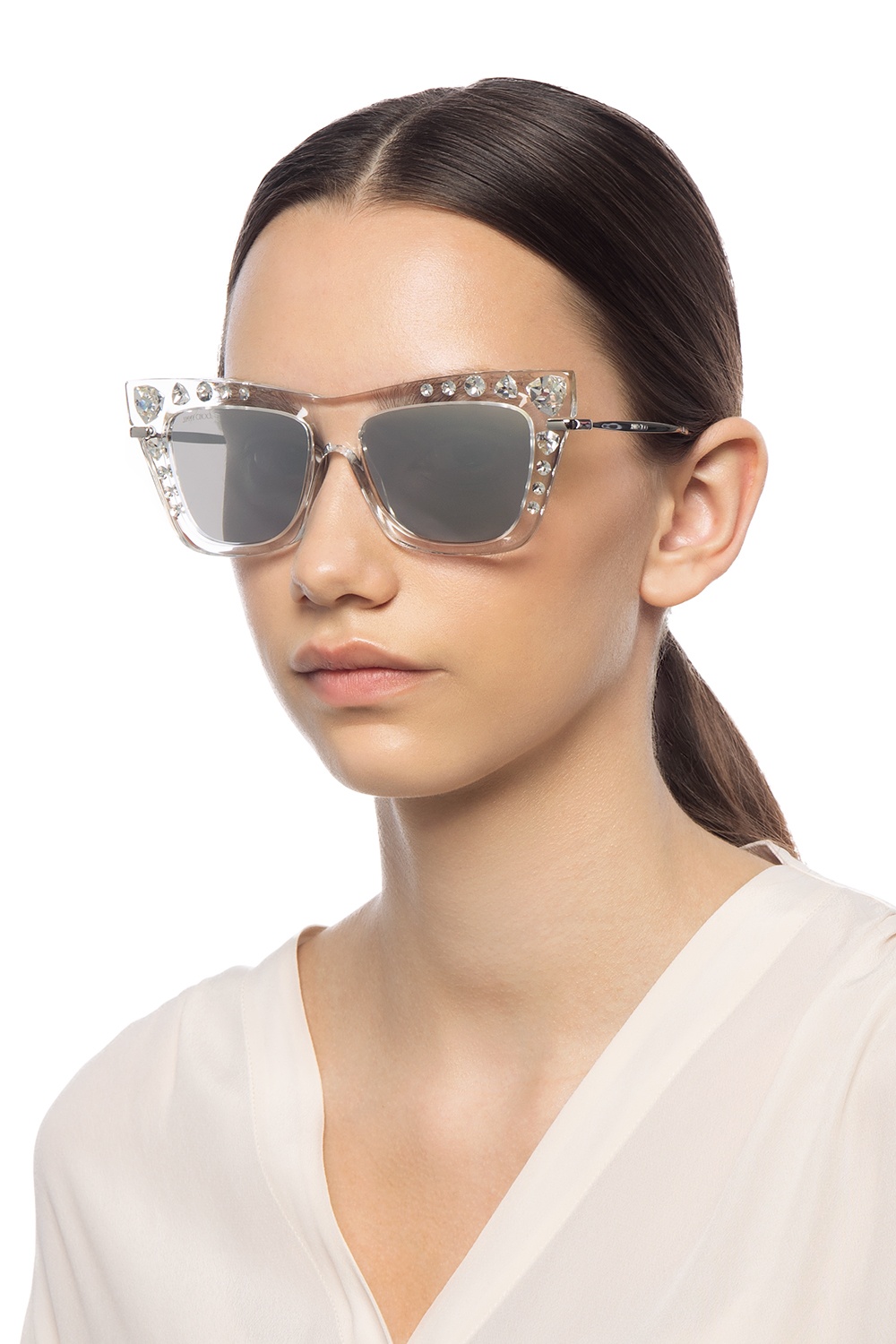 Jimmy choo glasses with swarovski sale crystals